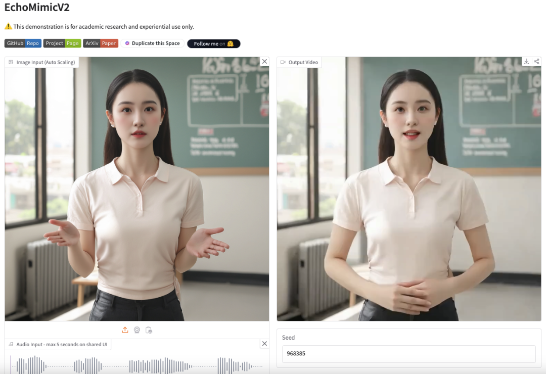 AI虚拟人像有新玩法!首款具有身体动作的 AI 口型同步项目:EchoMimic V2一键整合包免配置版下载 11 AI虚拟人像有新玩法!首款具有身体动作的 AI 口型同步项目:EchoMimic V2